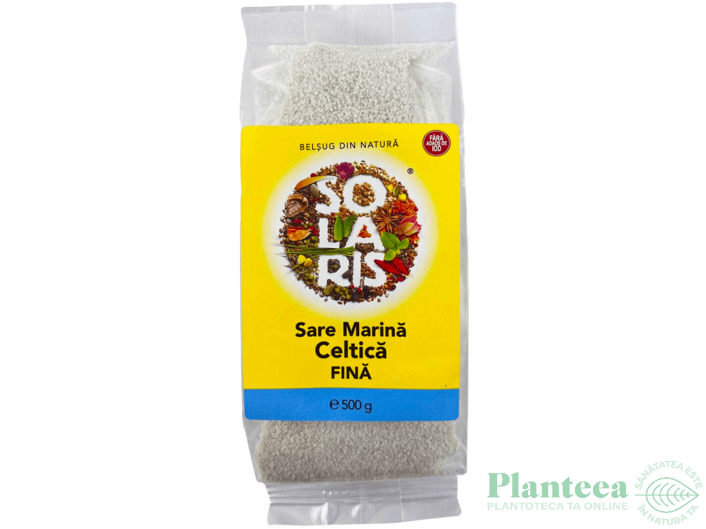 Sare mare fina celtica neiodata 500g - SOLARIS