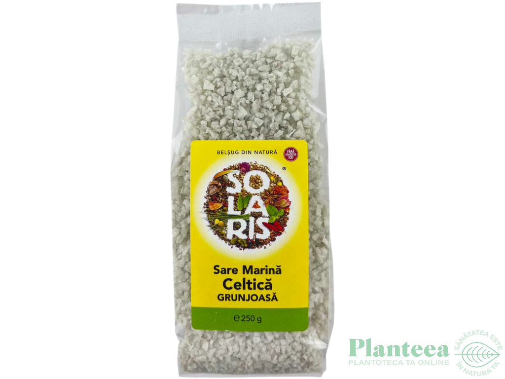 Sare mare grunjoasa celtica neiodata 250g - SOLARIS
