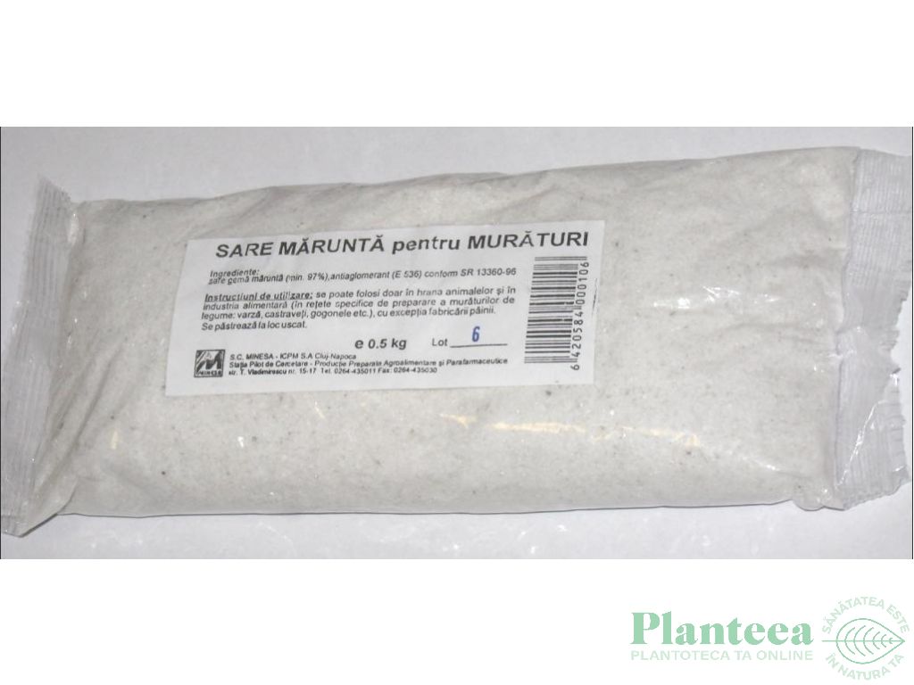 Sare gema marunta pt muraturi 500g - MINESA