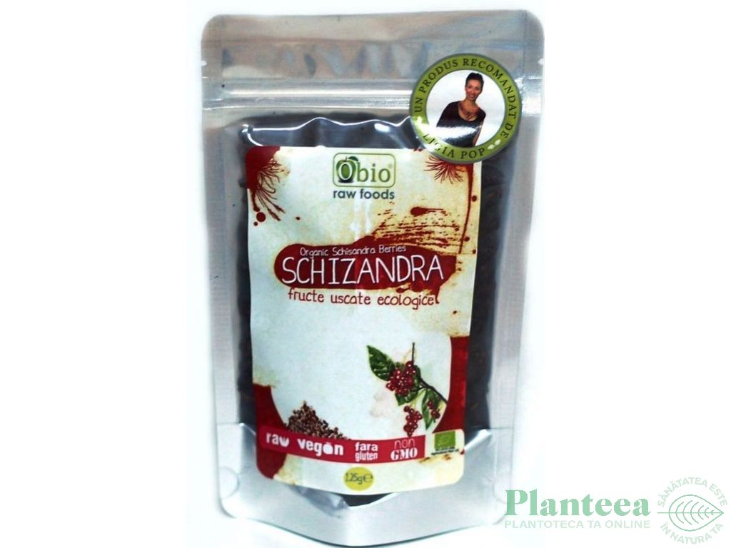 Schizandra fructe uscate raw eco 125g - OBIO