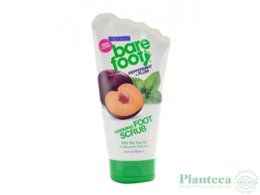 Scrub picioare incalzitor menta prune 100g - FREEMAN