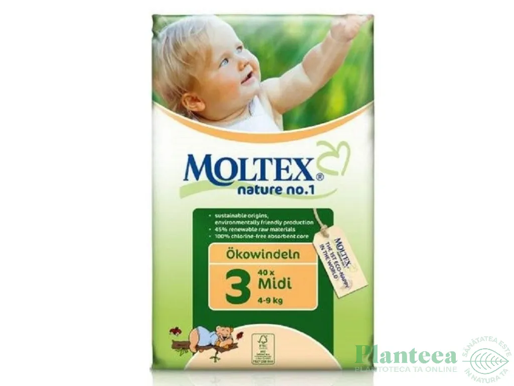 Scutece naturale nr3 midi {4~9kg} 40b - MOLTEX
