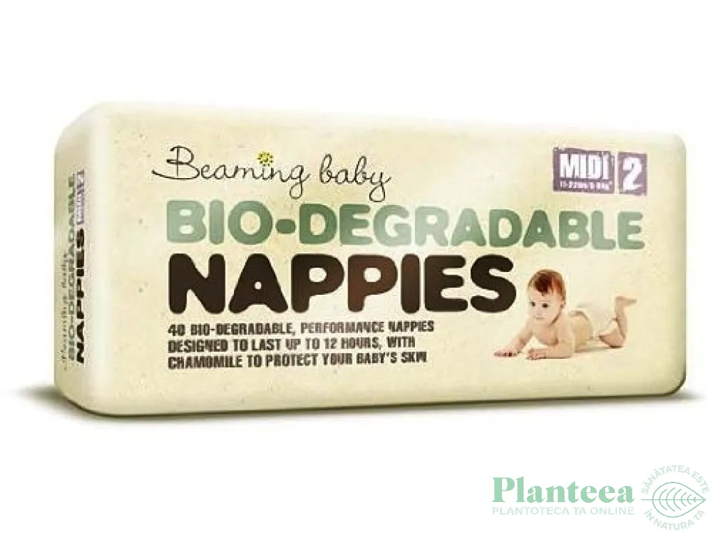 Scutece biodegradabile nr2 midi {5~8kg} 40b - BEAMING BABY