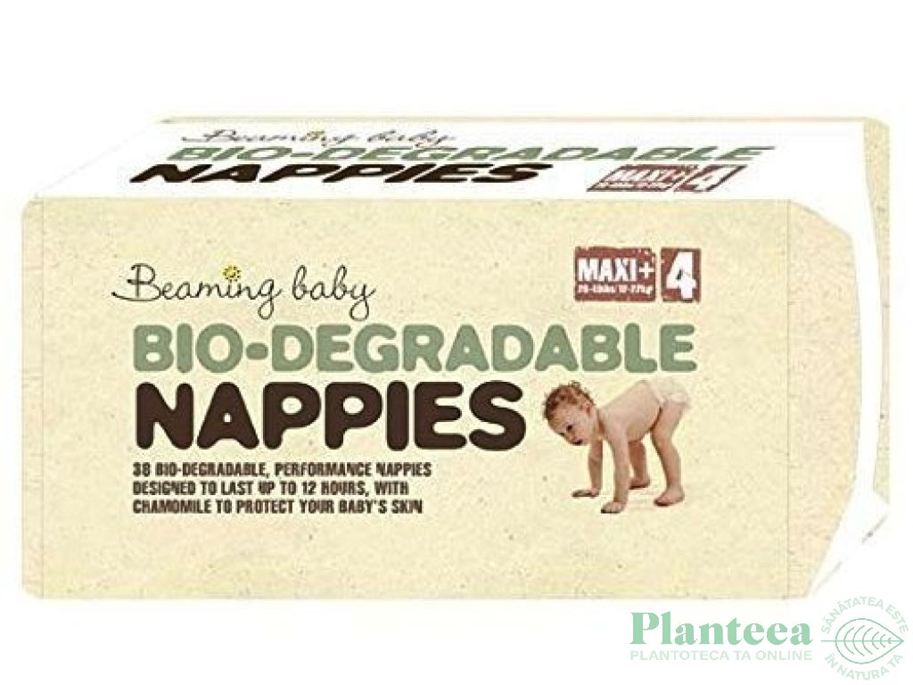Scutece biodegradabile nr4 maxi+ {9~15kg} 34b - BEAMING BABY
