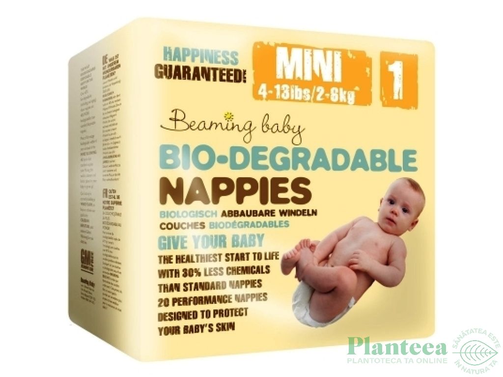 Scutece biodegradabile nr1 mini {2~6kg} 20b - BEAMING BABY