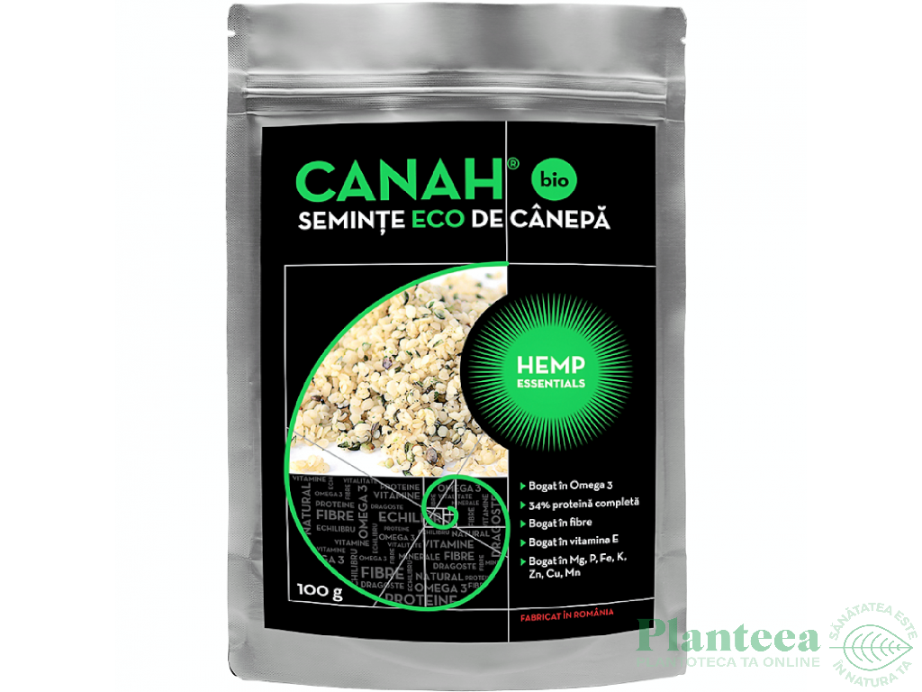 Seminte canepa decorticate eco 100g - CANAH
