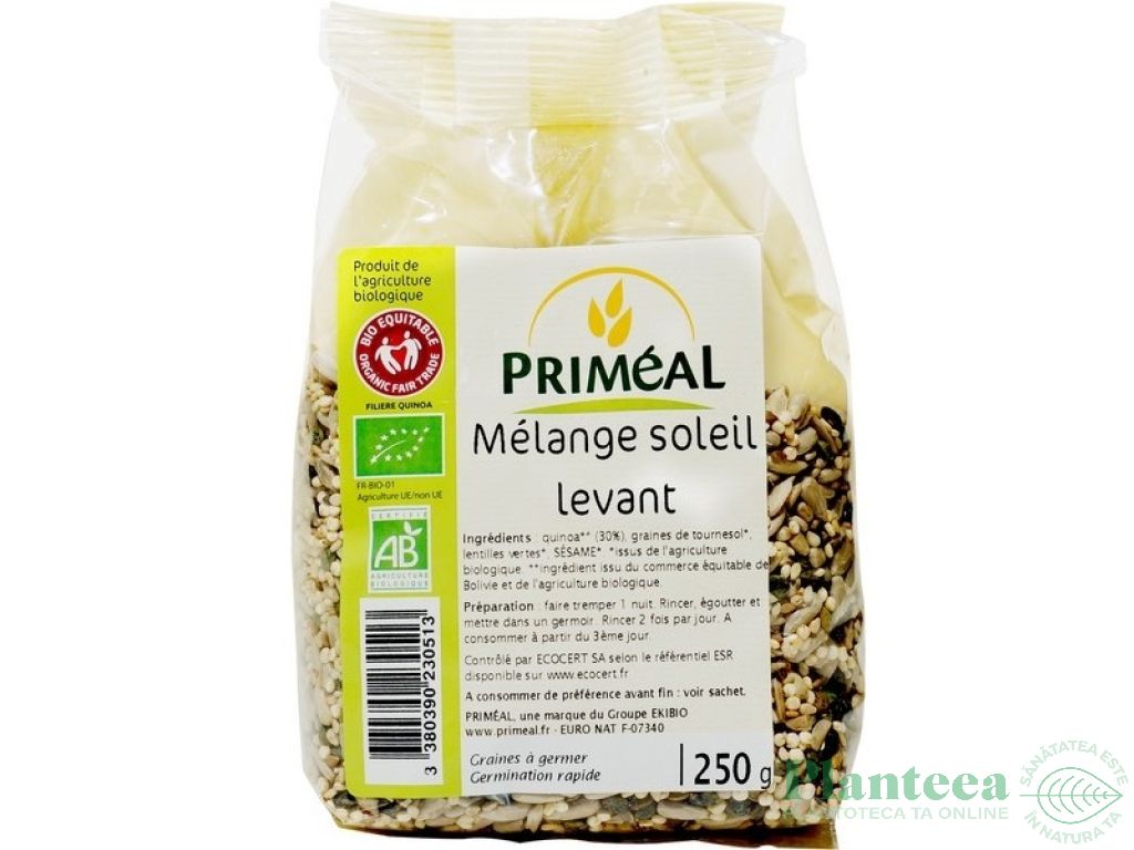 Mix seminte rasarit soare pt germinat eco 250g - PRIMEAL