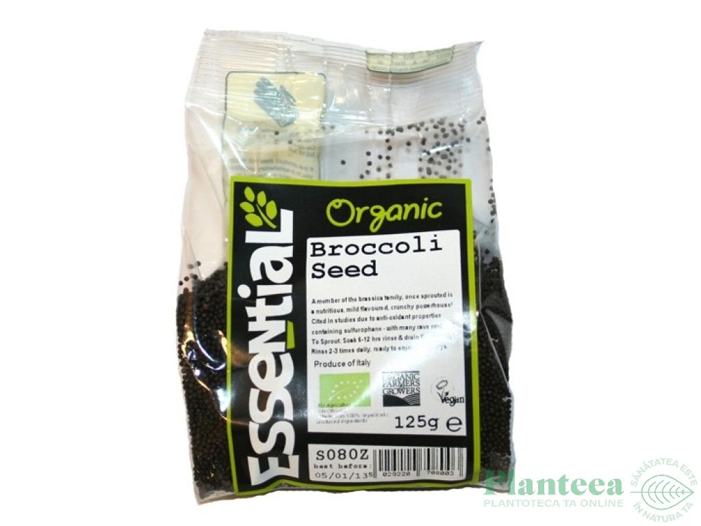 Seminte broccoli pt germinat eco 125g - ESSENTIAL ORGANIC