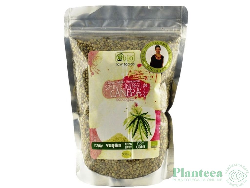 Seminte canepa nedecorticate eco 500g - OBIO