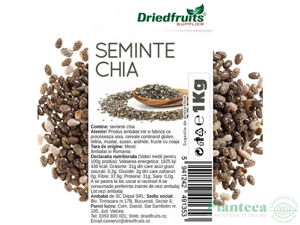 Seminte chia 1kg - DRIED FRUITS