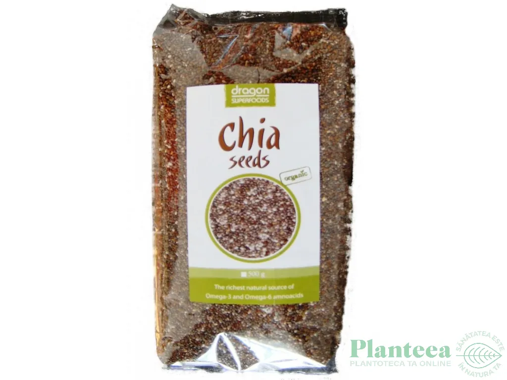Seminte chia bio 500g - DRAGON SUPERFOODS