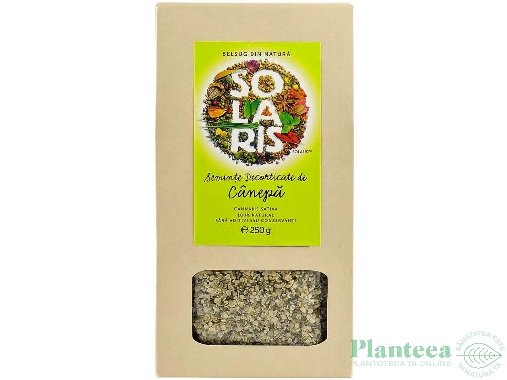 Seminte canepa decorticate 250g - SOLARIS