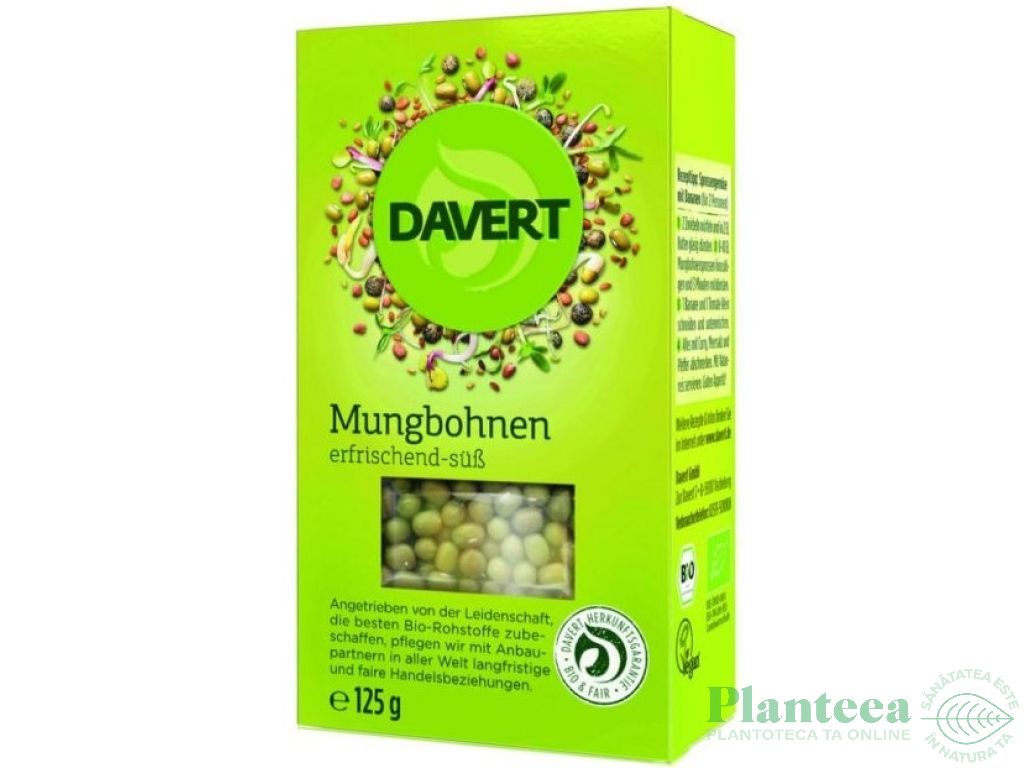 Seminte fasole mung pt germinat eco 125g - DAVERT
