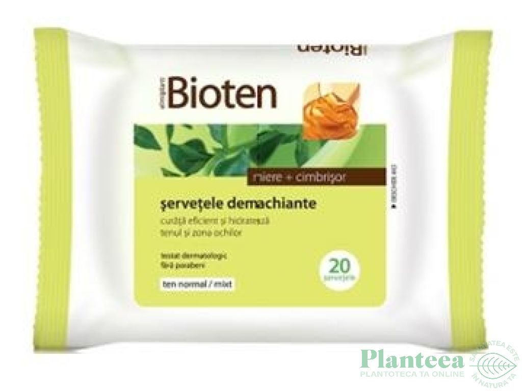 Servetele demachiante ten normal/mixt Bioten 20b - ELMIPLANT