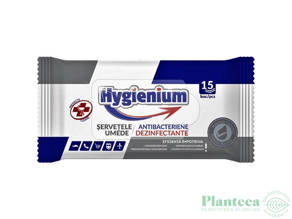 Servetele umede antibacteriene dezinfectante 15b - HYGIENIUM