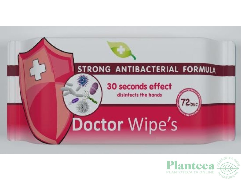 Servetele umede antibacteriene 72b - DR WIPE`S