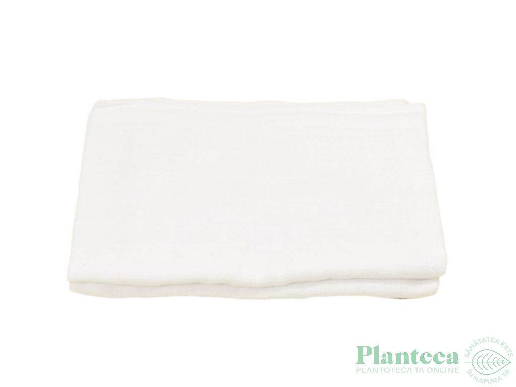 Set paturici muselina alba bebelusi 75x75cm 2b - PATURICA FERMECATA