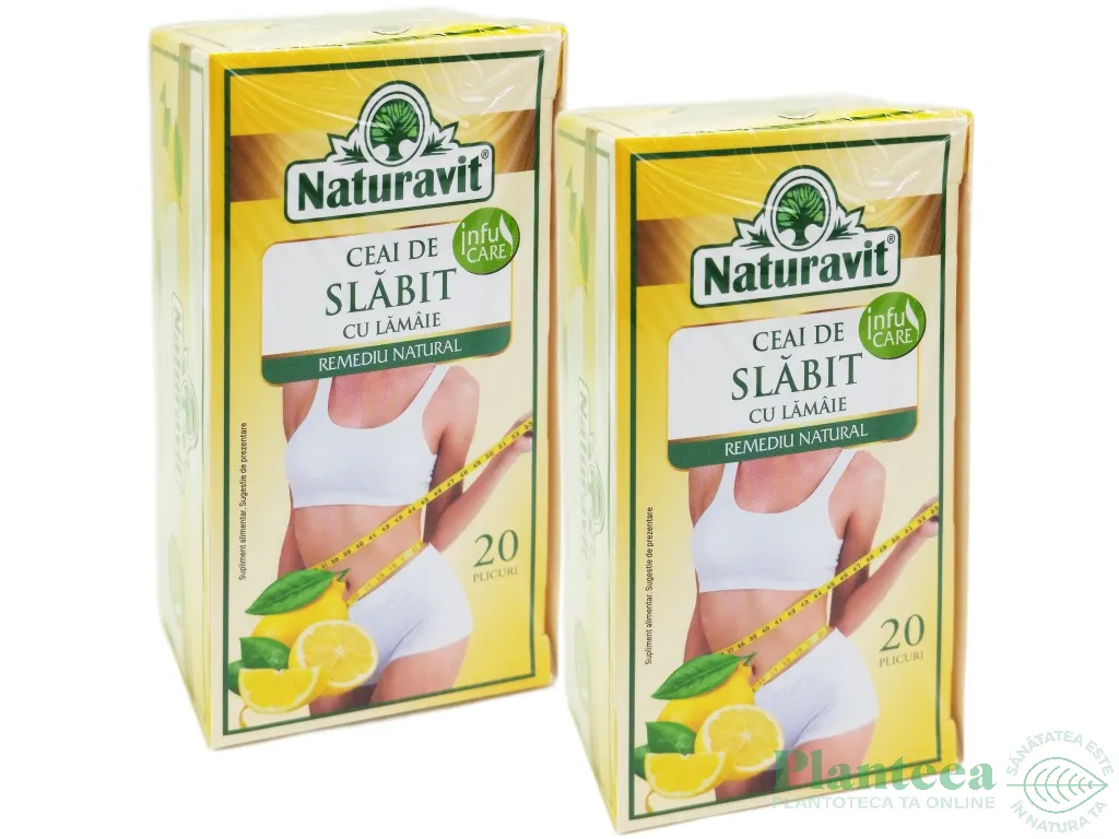 Set Ceai slabit cu lamaie 2x20dz - NATURAVIT