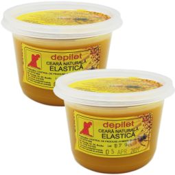 Set Ceara epilatoare refolosibila elastica naturala 2x250g - DEPILET