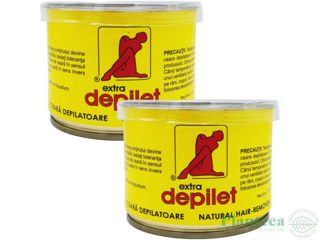 Set Ceara epilatoare refolosibila clasica Extra 2x150ml - DEPILET