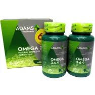 Pachet Omega369 1000mg ulei seminte in 2x30cps - ADAMS SUPPLEMENTS
