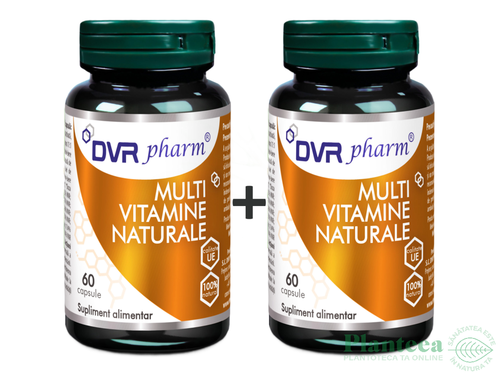 Pachet Multivitamine naturale 2x60cps - DVR PHARM