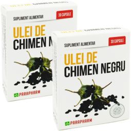 Set Ulei chimen negru 2x30cps - PARAPHARM