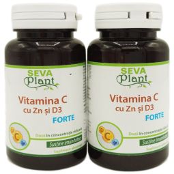 Set Vitamina C Zn D3 Forte 2x30cp - SEVA PLANT