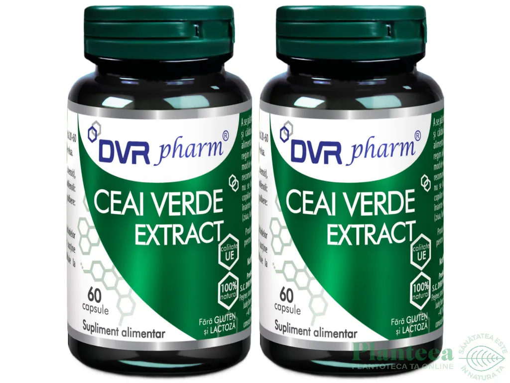 Set Ceai verde extract 2x60cps - DVR PHARM