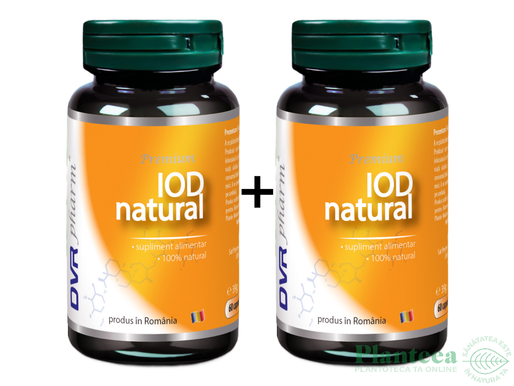 Pachet Iod natural 2x60cps - DVR PHARM