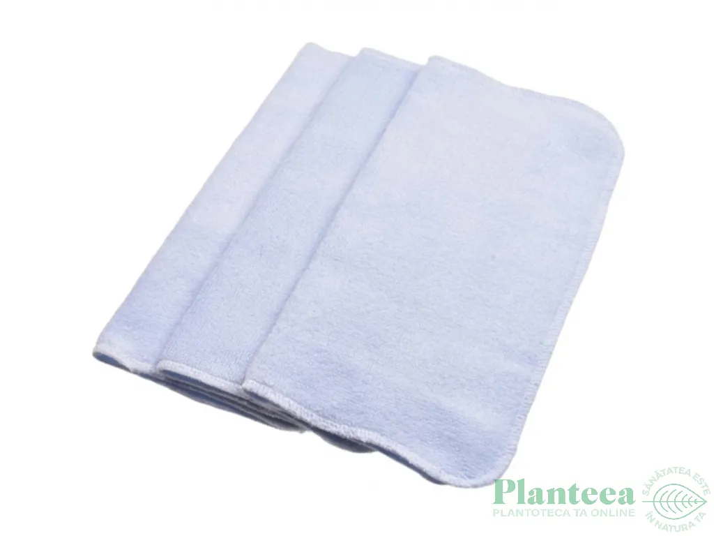 Set prosopele frotir bambus bleu bebelusi 28x28cm 3b - PATURICA FERMECATA