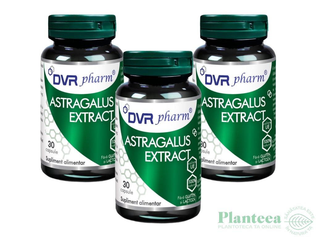 Pachet Astragalus extract 3x30cps - DVR PHARM