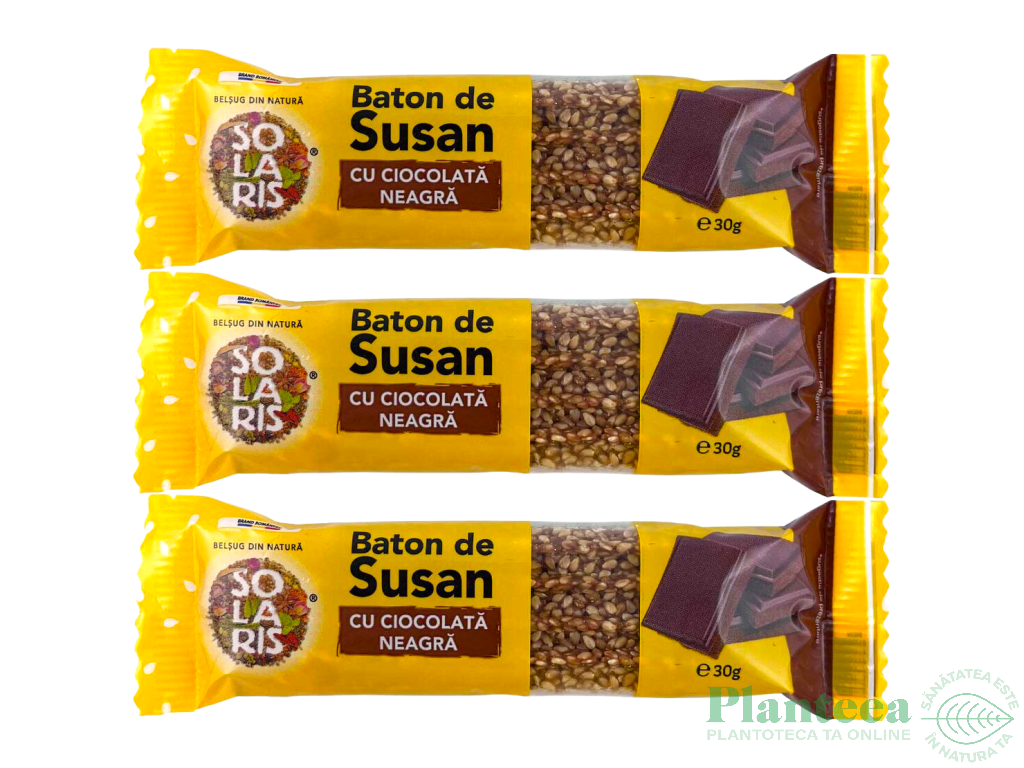 Set Batoane susan ciocolata neagra 3x30g - SOLARIS