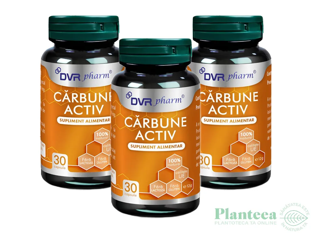 Set Carbune activ 300mg 3x30cps - DVR PHARM