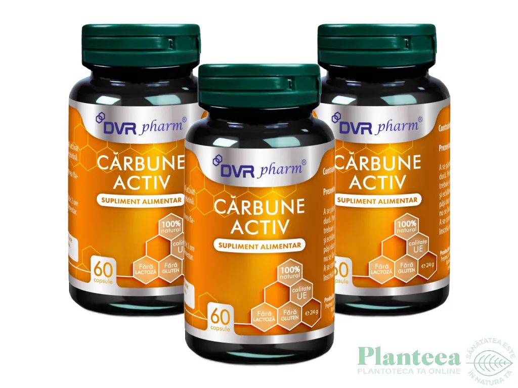 Set Carbune activ 300mg 3x60cps - DVR PHARM