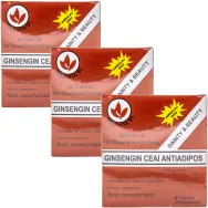 Set Ceai antiadipos ginseng 3x30dz - TELEVITA