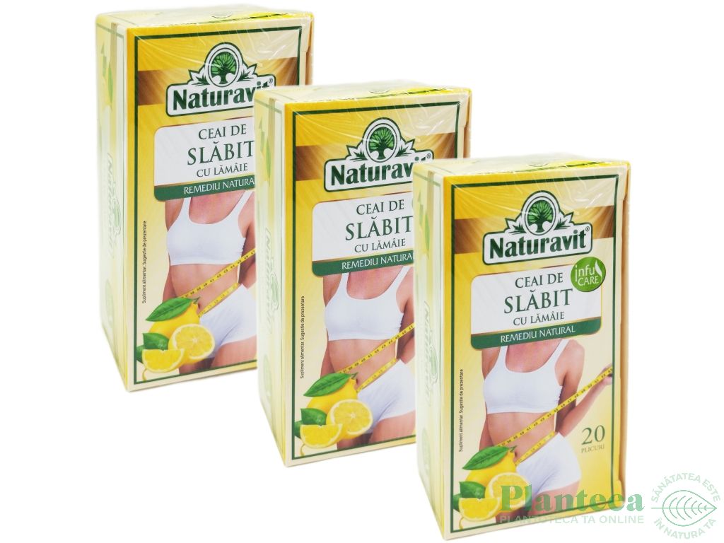 Set Ceai slabit cu lamaie 3x20dz - NATURAVIT