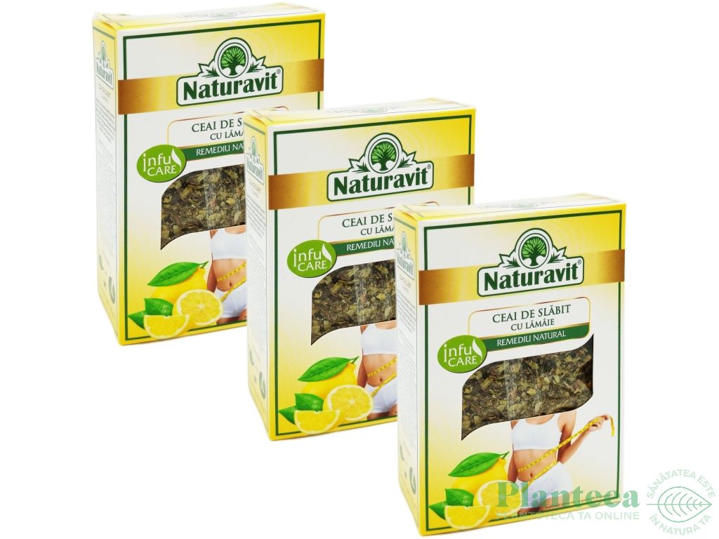 Set Ceai slabit cu lamaie 3x50g - NATURAVIT