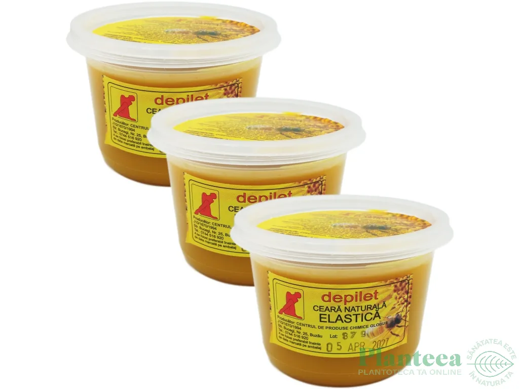 Set Ceara epilatoare refolosibila elastica naturala 3x250g - DEPILET