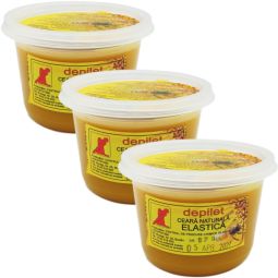 Set Ceara epilatoare refolosibila elastica naturala 3x250g - DEPILET