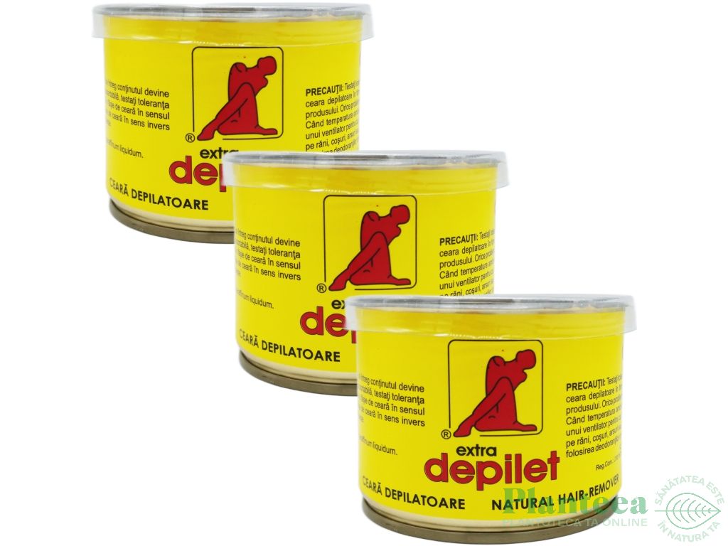 Set Ceara epilatoare refolosibila clasica Extra 3x150ml - DEPILET