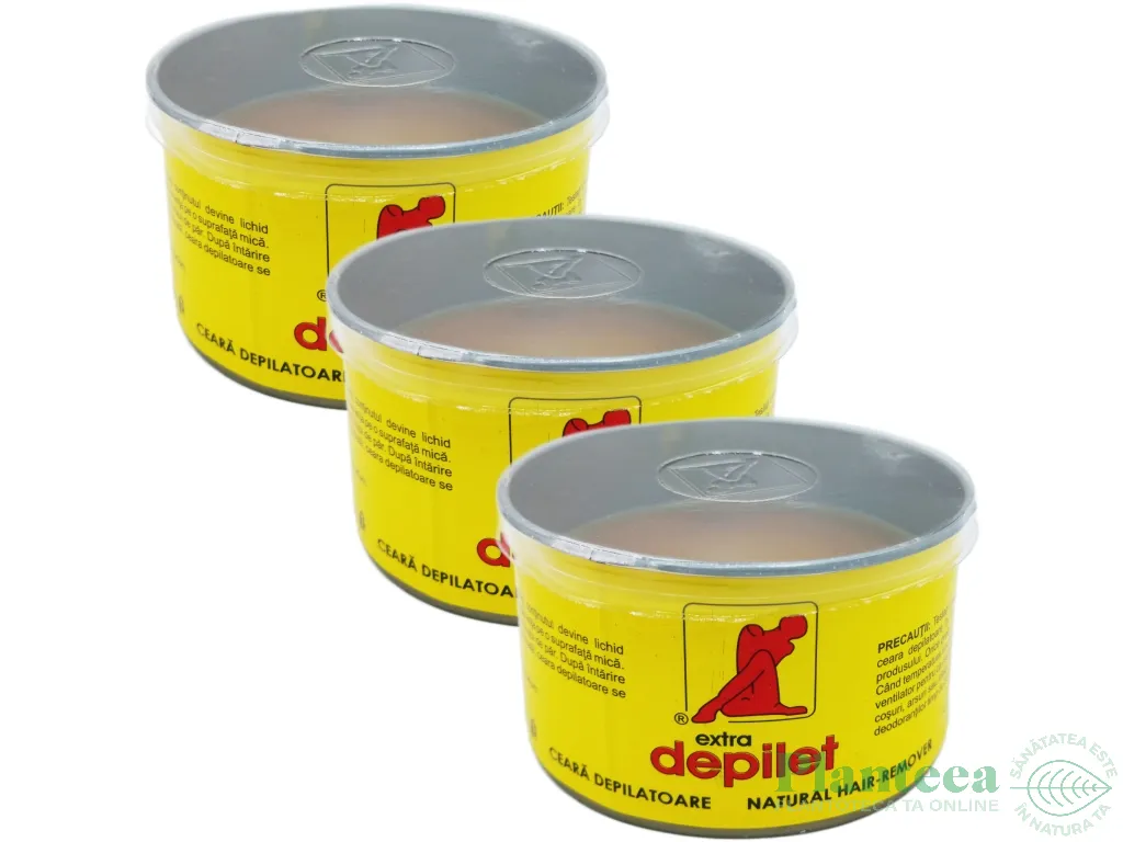 Set Ceara epilatoare refolosibila clasica Extra 3x350ml - DEPILET