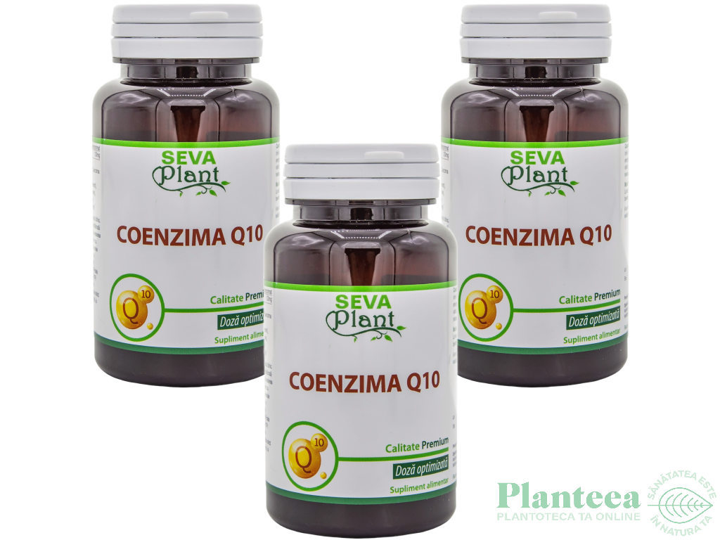 Pachet Coenzima Q10 120mg 3x60cp - SEVA PLANT