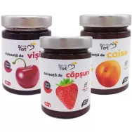 Pachet 3 Dulceturi [Visine+Capsuni+Caise] fara zahar 3x360g - BUN DE TOT
