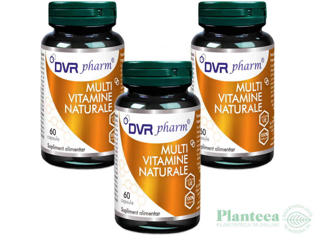 Pachet Multivitamine naturale 3x60cps - DVR PHARM