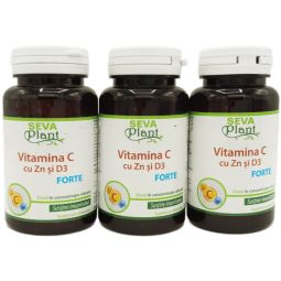 Set Vitamina C Zn D3 Forte 3x30cp - SEVA PLANT