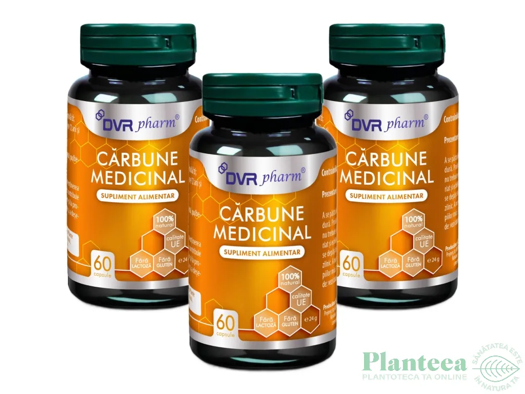 Set Carbune medicinal 300mg 3x60cps - DVR PHARM