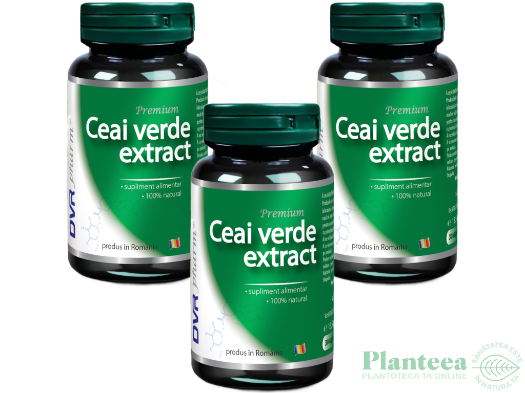 Set Ceai verde extract 3x30cps - DVR PHARM