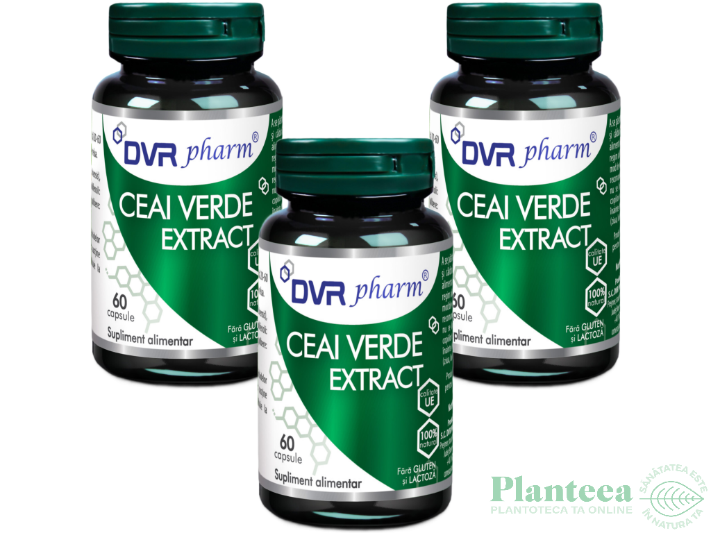 Set Ceai verde extract 3x60cps - DVR PHARM
