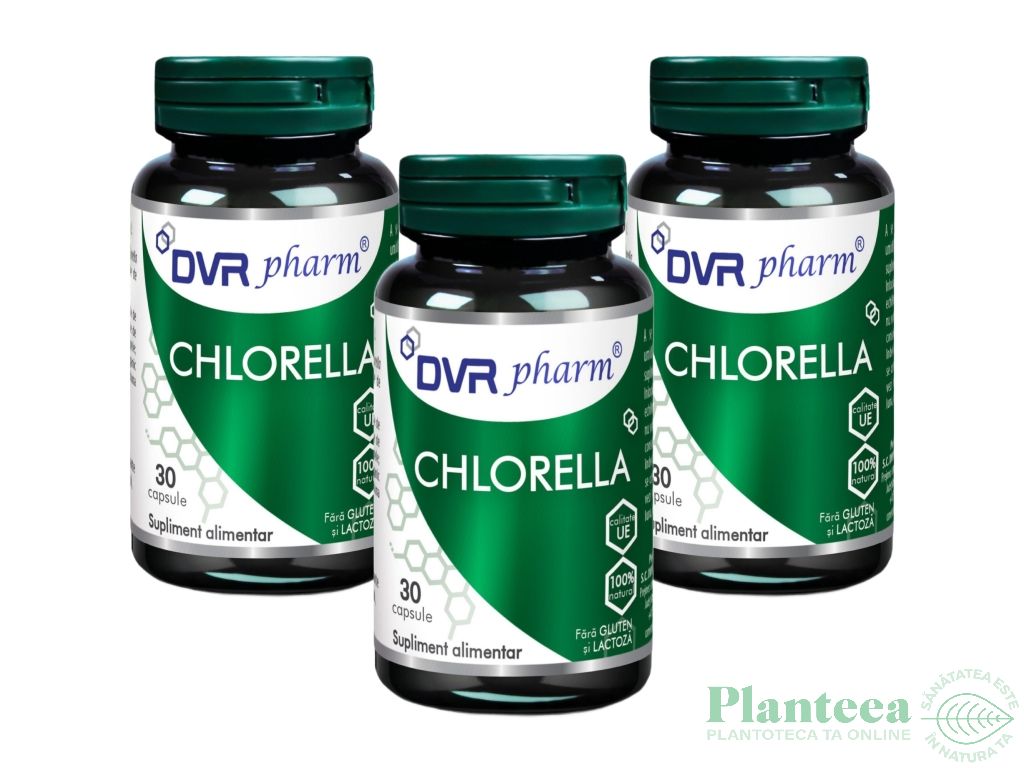 Pachet Chlorella 350mg 3x30cps - DVR PHARM